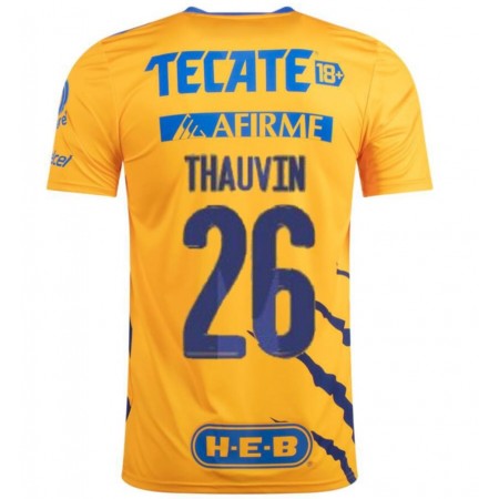 Fußballtrikots UANL Tigres Florian Thauvin 26 2021-2022 Kurzarm Heimtrikotsatz kaufen